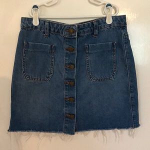 Button up Denim Skirt